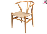 Hand - Made Rope Seater Solid Wood Dining Chairs Y Back Nordic Wishbone Y Chair