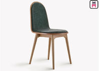 Nordic Fabric Low Back Wooden Dining Chairs Coloured Indoor Commercial Furniture