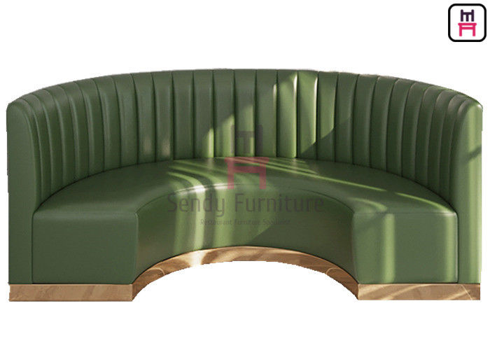 Waterproof 1.5cbm Upholstered Circle Booth Seating Stainless Steel Base