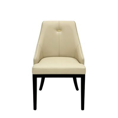 खरीदें वाणिज्यिक भोजन के लिए अनुकूलन योग्य रंग और स्टेनलेस स्टील एक्सेंट के साथ एर्गोनोमिक लकड़ी रेस्तरां कुर्सी online manufacture