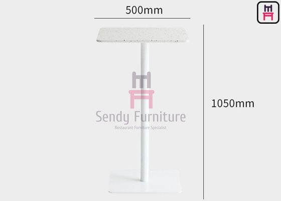 खरीदें Terrazzo H105cm स्क्वायर रेस्तरां बार टेबल्स OEM ODM पाउडर कोटिंग स्टील बार online manufacture