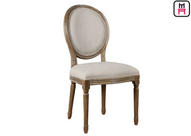 विंटेज राउंड बैक वेडिंग फैब्रिक Lether Wood Restaurant Chairs