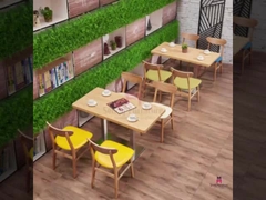 क्लासिकल कर्व्ड बैक वुड डाइनिंग चेयर विथ लेदर सीट्स कमर्शियल इंडोर फर्नीचर