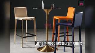 सुंदर भोजन के लिए ठोस लकड़ी की रेस्तरां कुर्सियाँ