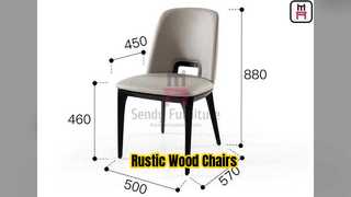 माहौल के लिए ग्राम्य लकड़ी रेस्तरां कुर्सियाँ